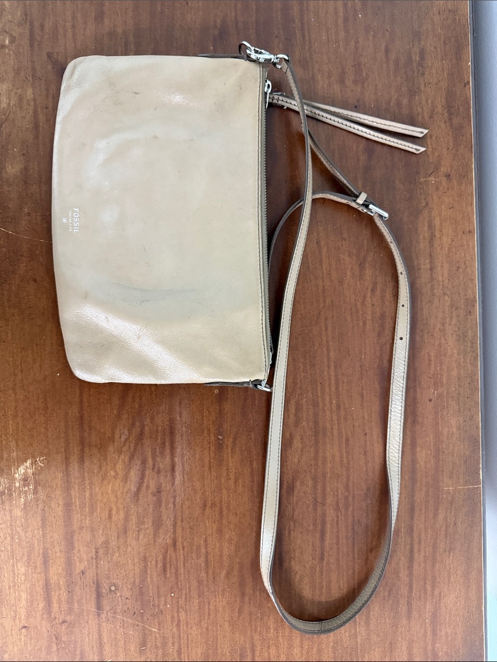 Fossil Taupe Crossbody Purse